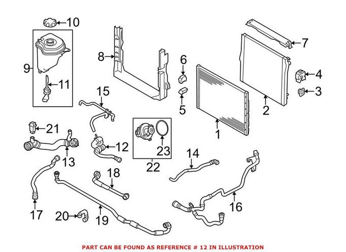 BMW Radiator Coolant Hose - Upper 17127576354